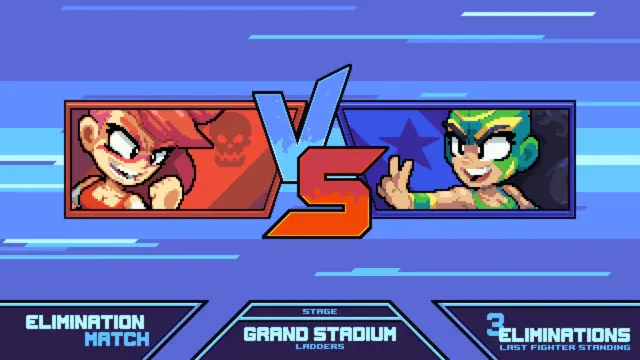 Match card showing an Elimination Match of The Striker against The High Flyer